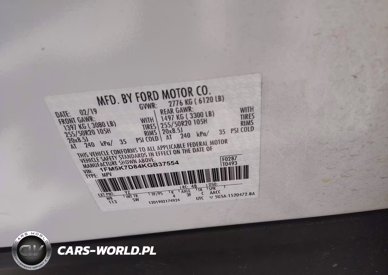 2019 Ford Explorer Xlt VIN:1FM5K7D84KGB37554 - 9