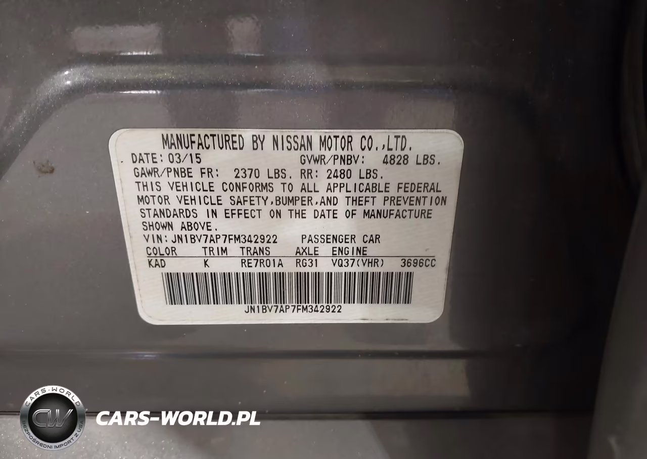 2015 Infiniti Q50 Premium VIN:JN1BV7AP7FM342922 - 9