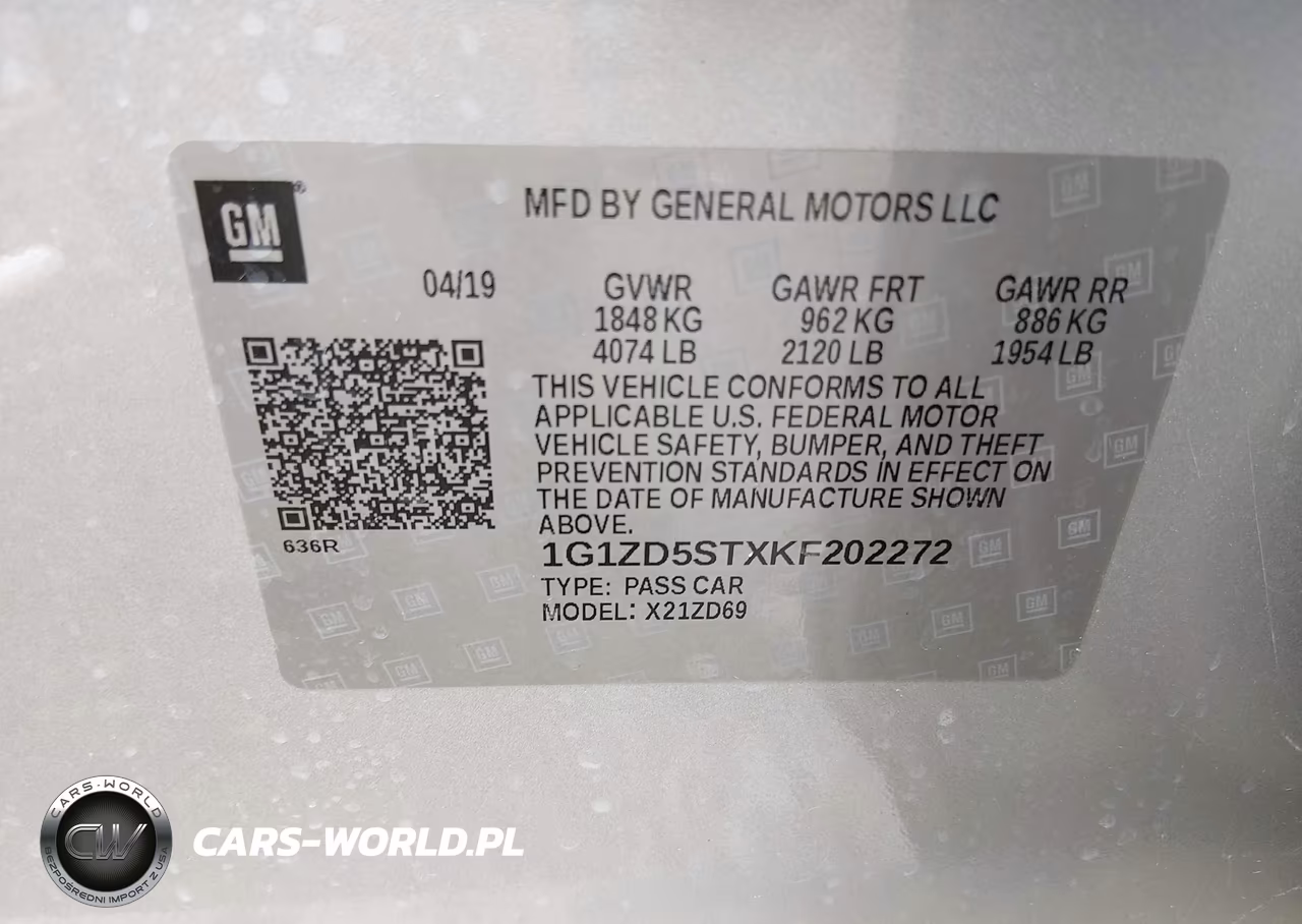 2019 Chevrolet Malibu Lt VIN:1G1ZD5STXKF202272 - 9