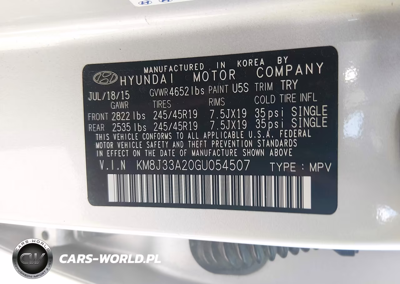 2016 Hyundai Tucson Limited VIN:KM8J33A20GU054507 - 9