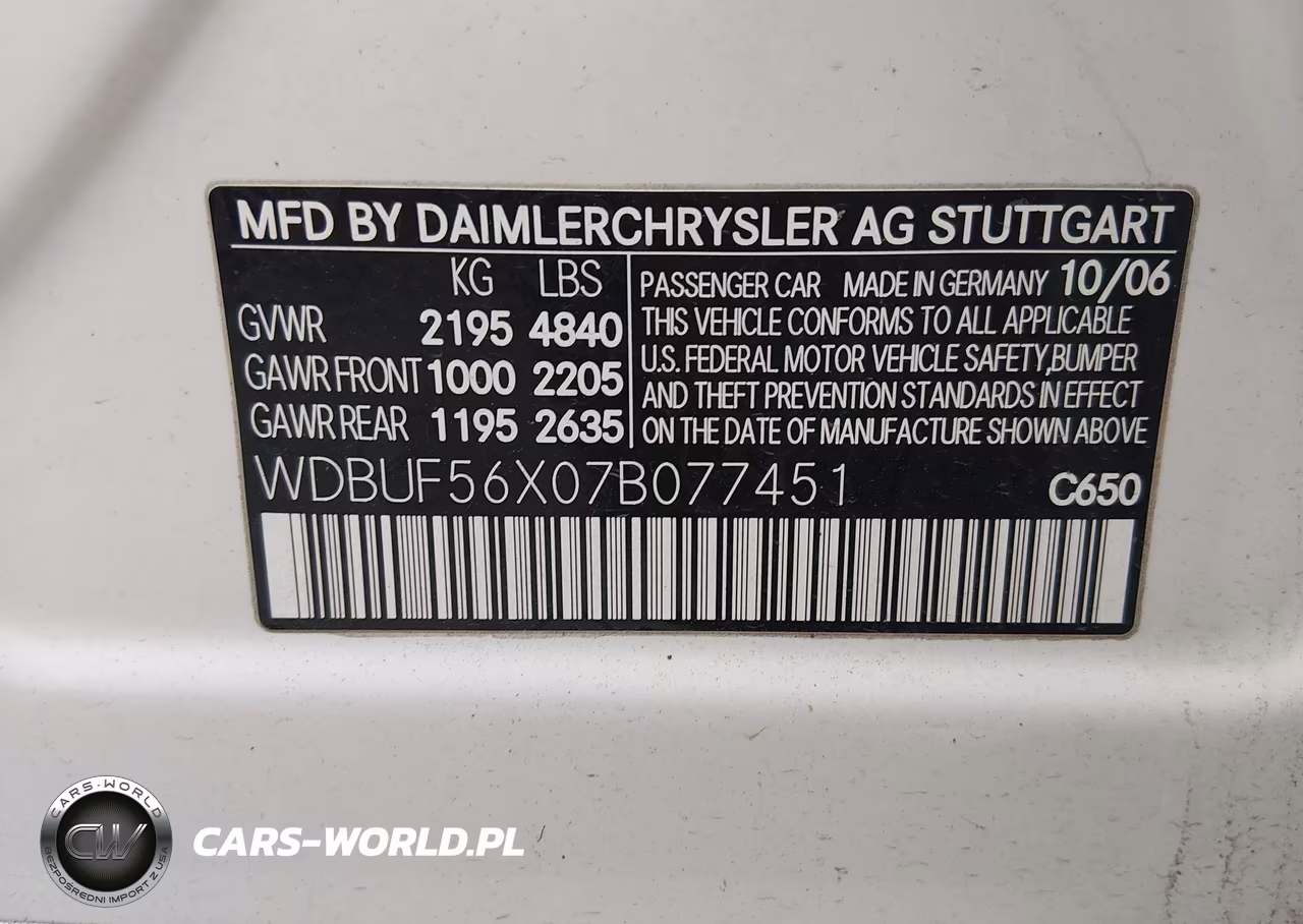 2007 Mercedes-Benz E 350 VIN:WDBUF56X07B077451 - 9