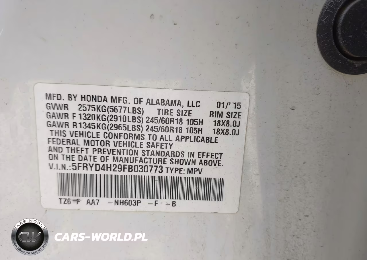 2015 Acura Mdx VIN:5FRYD4H29FB030773 - 9