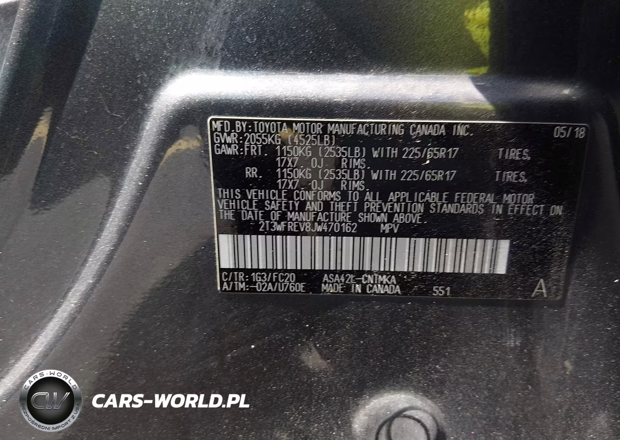 2018 Toyota Rav4 Xle VIN:2T3WFREV8JW470162 - 9