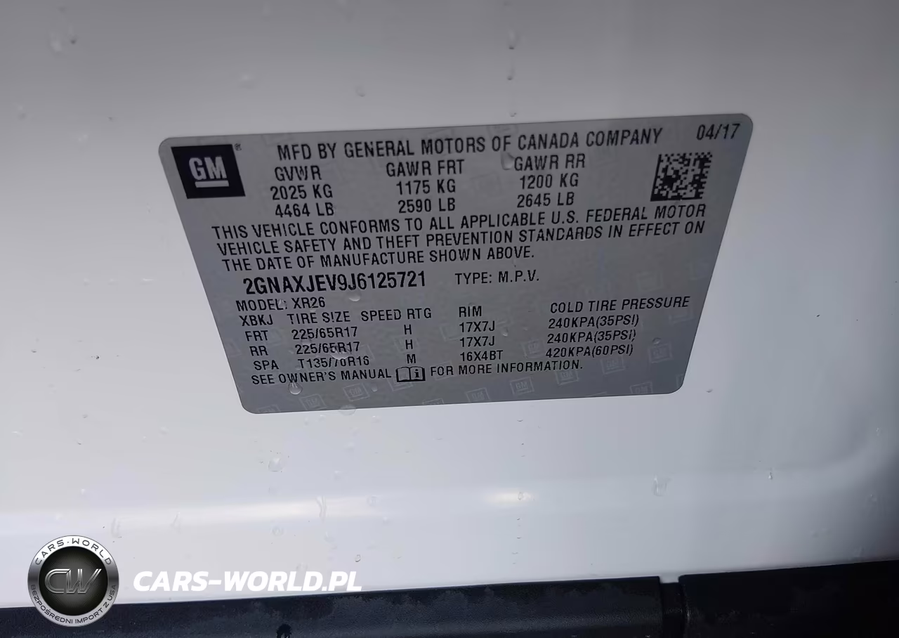 2018 Chevrolet Equinox Lt VIN:2GNAXJEV9J6125721 - 9