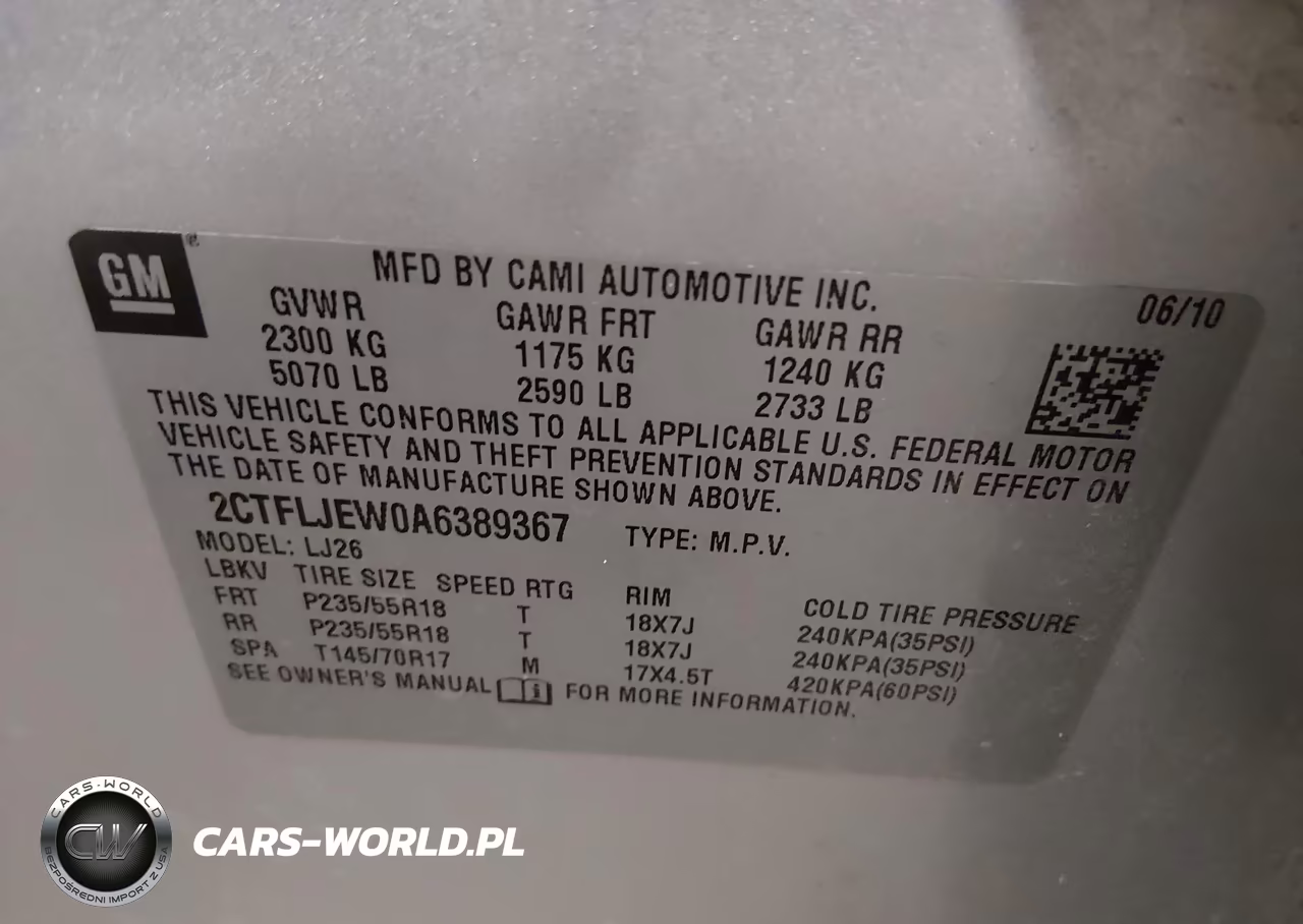 2010 GMC Terrain Slt-2 VIN:2CTFLJEW0A6389367 - 9