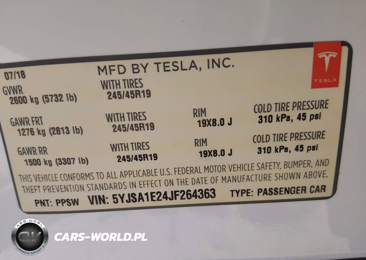 2018 Tesla Model S VIN:5YJSA1E24JF264363 - 9
