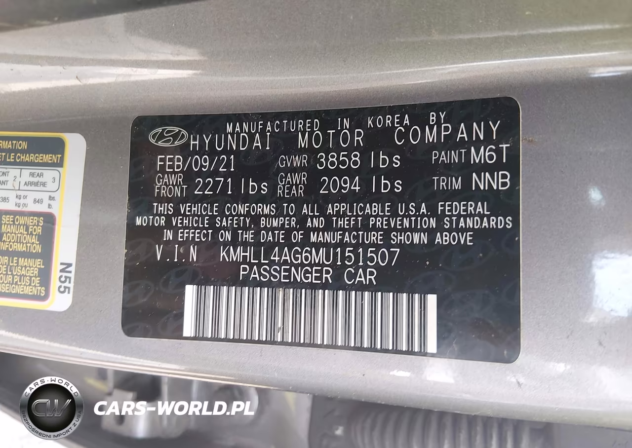 2021 Hyundai Elantra Se VIN:KMHLL4AG6MU151507 - 9