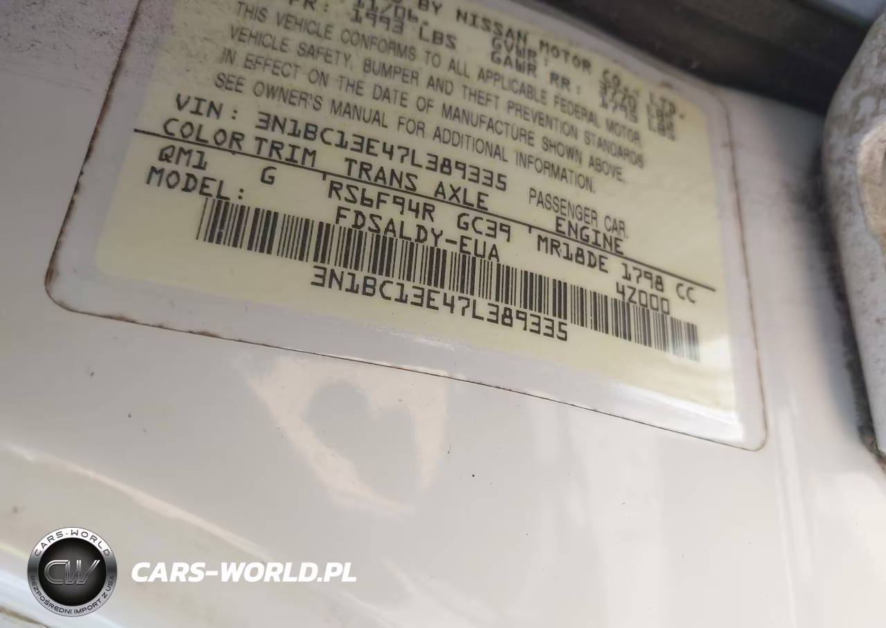 2007 Nissan Versa 1.8S VIN:3N1BC13E47L389335 - 9
