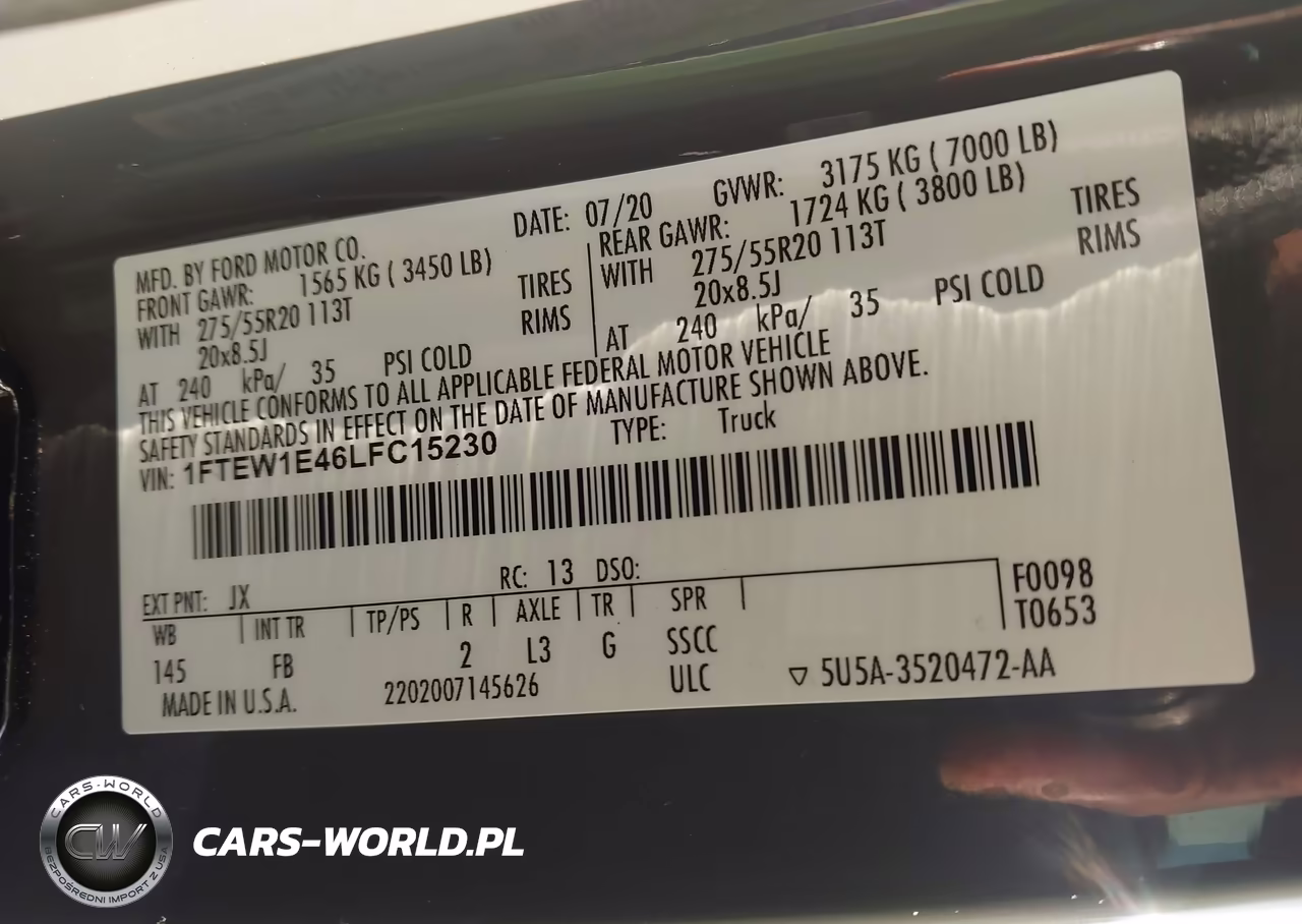 2020 Ford F-150 Xlt VIN:1FTEW1E46LFC15230 - 9