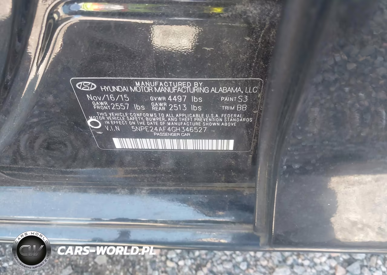 2016 Hyundai Sonata Se VIN:5NPE24AF4GH346527 - 9