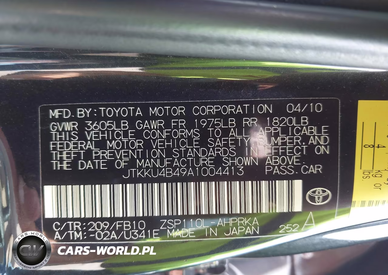 2010 Scion Xd VIN:JTKKU4B49A1004413 - 9
