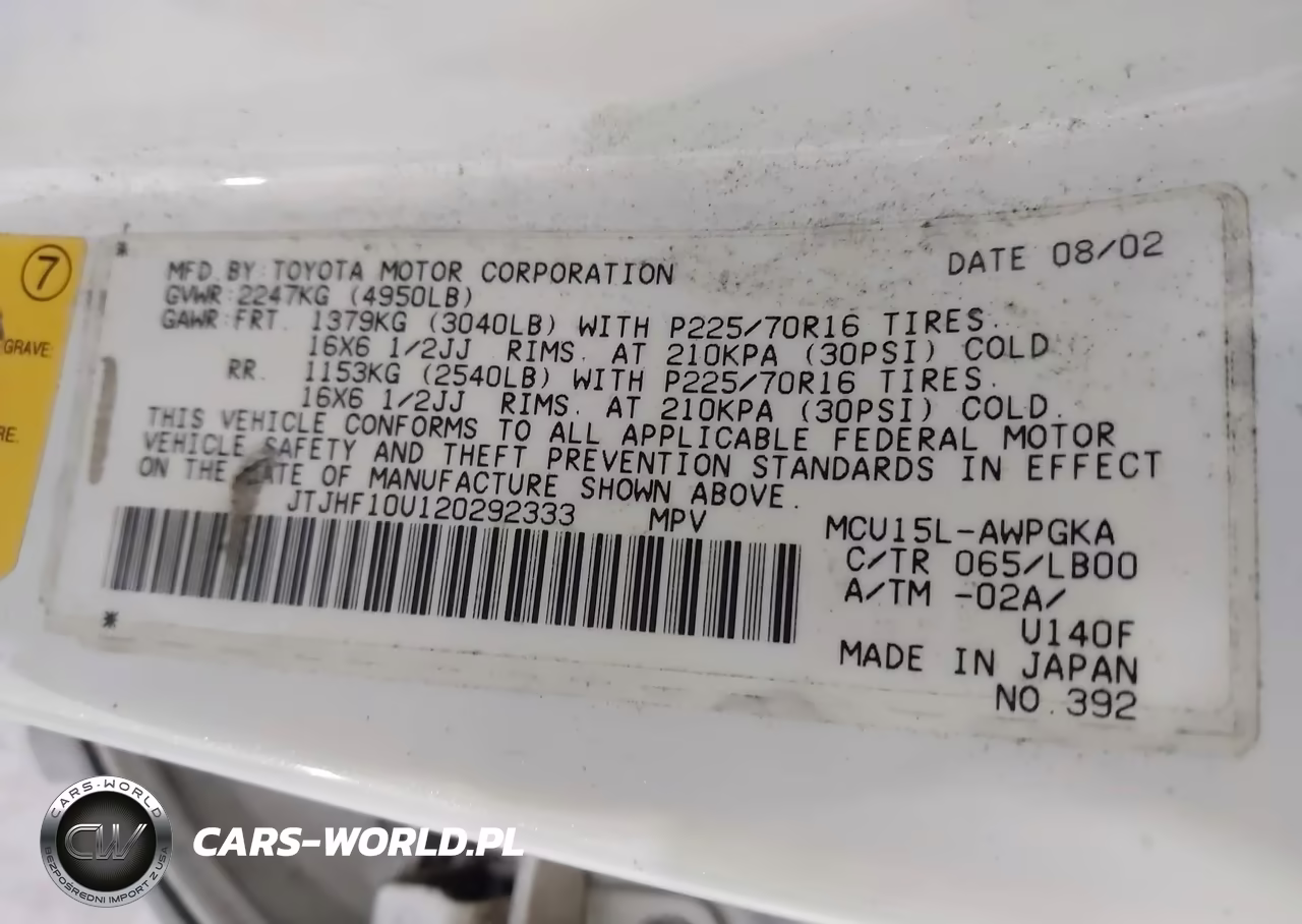 2002 Lexus Rx 300 VIN:JTJHF10U120292333 - 9