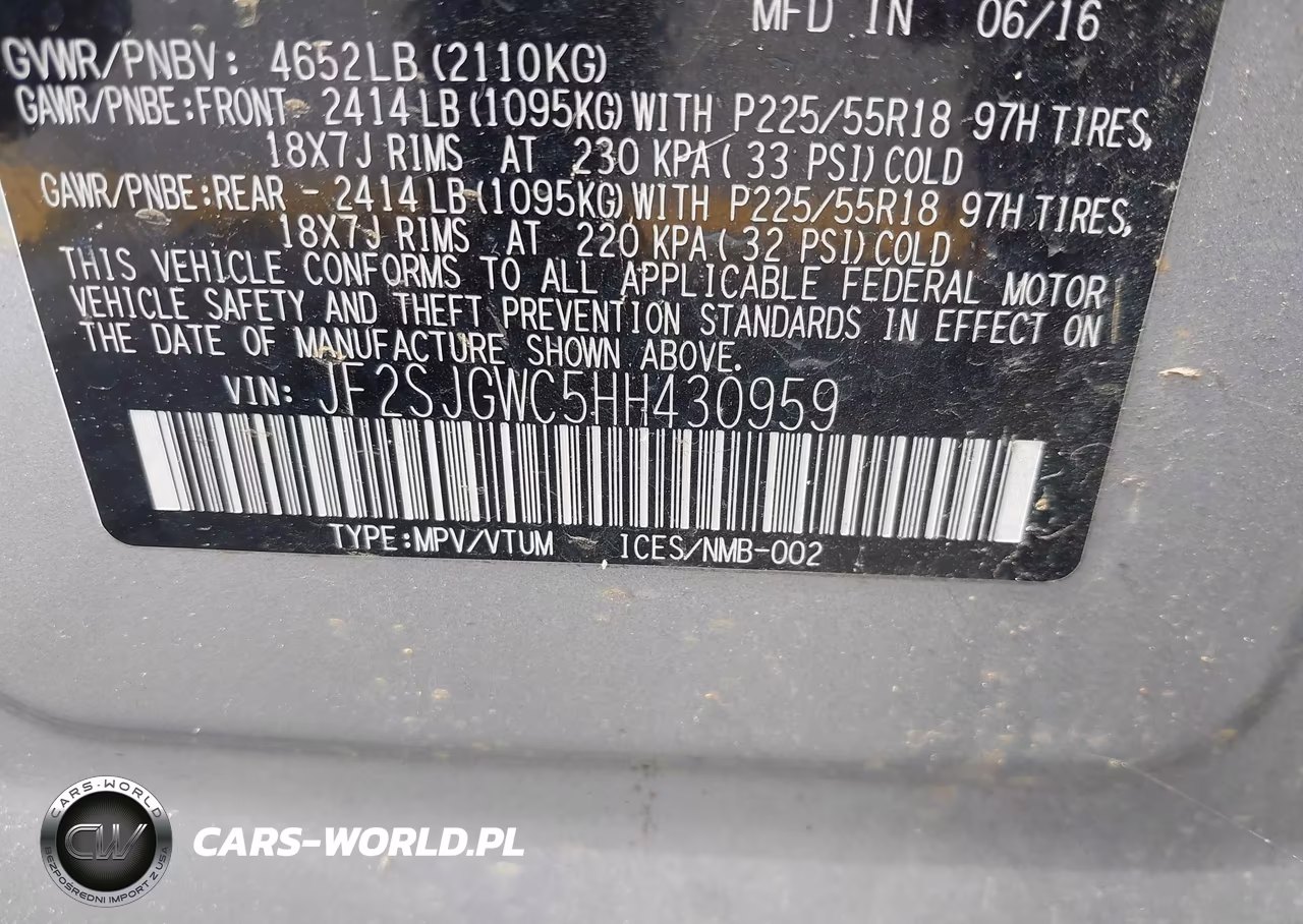 2017 Subaru Forester 2.0Xt Touring VIN:JF2SJGWC5HH430959 - 9