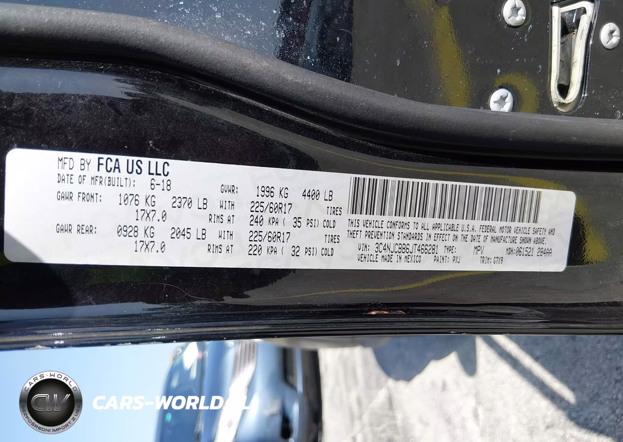 2018 Jeep Compass Latitude Fwd VIN:3C4NJCBB6JT466281 - 9