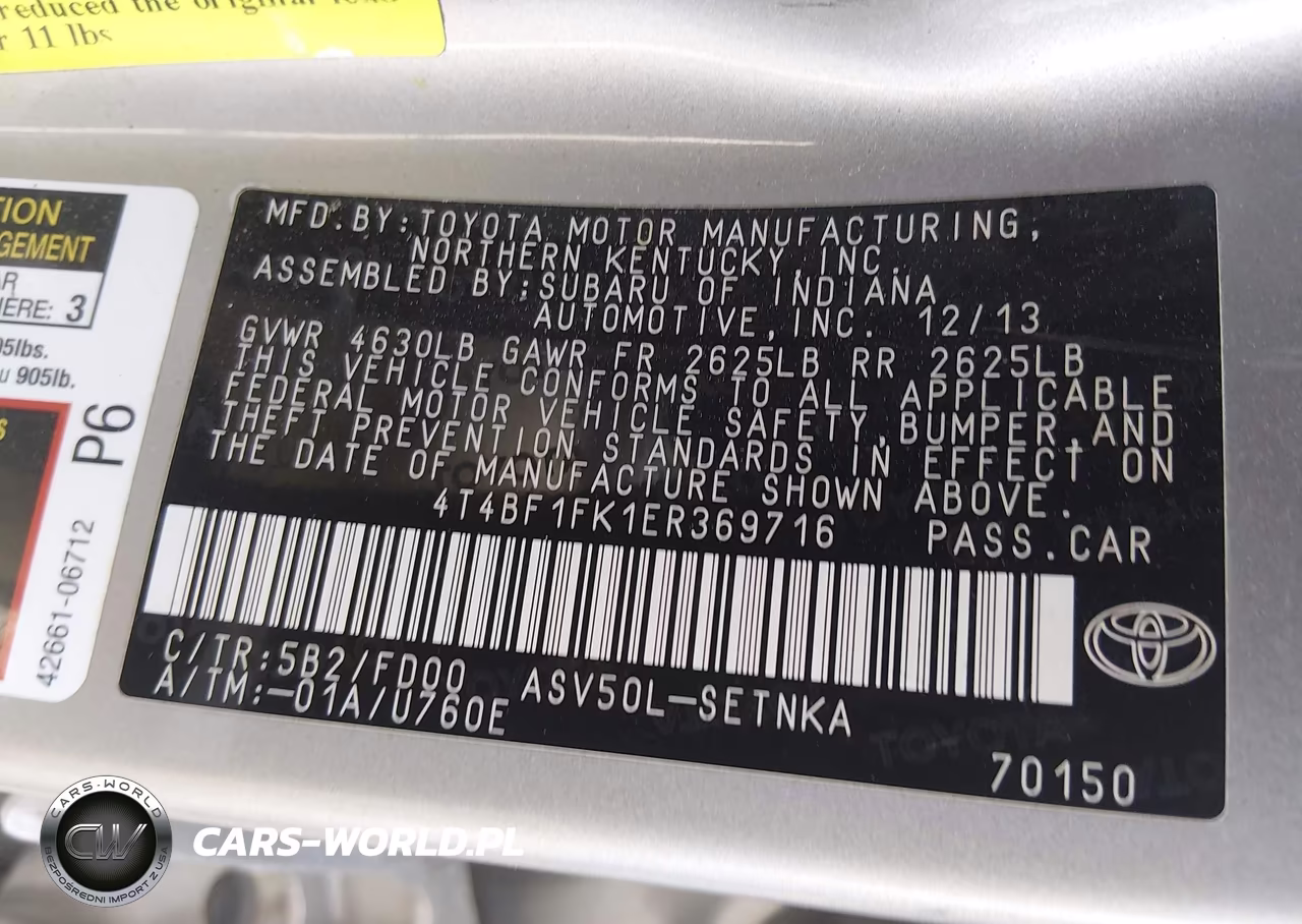 2014 Toyota Camry Le VIN:4T4BF1FK1ER369716 - 9