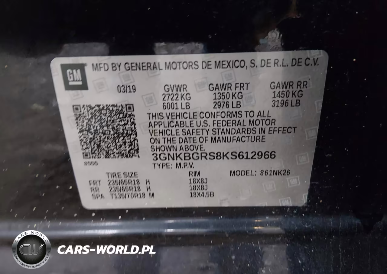 2019 Chevrolet Blazer VIN:3GNKBGRS8KS612966 - 9