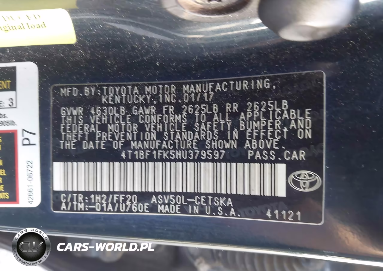 2017 Toyota Camry Se VIN:4T1BF1FK5HU379597 - 9