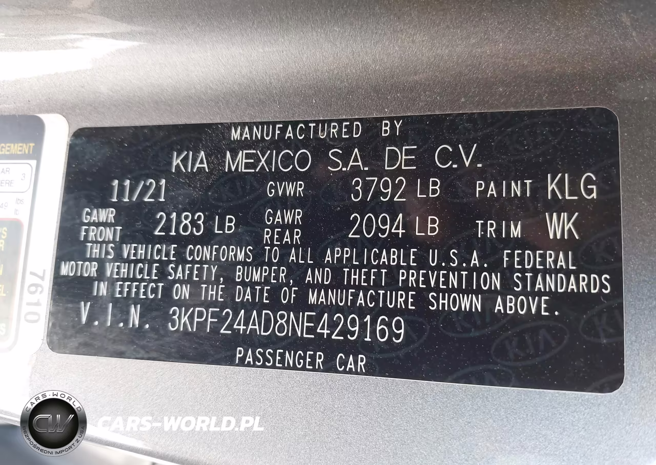 2022 Kia Forte Lxs VIN:3KPF24AD8NE429169 - 9