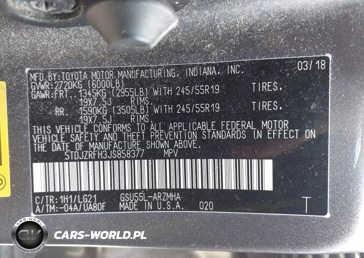 2018 Toyota Highlander Se VIN:5TDJZRFH3JS858377 - 9