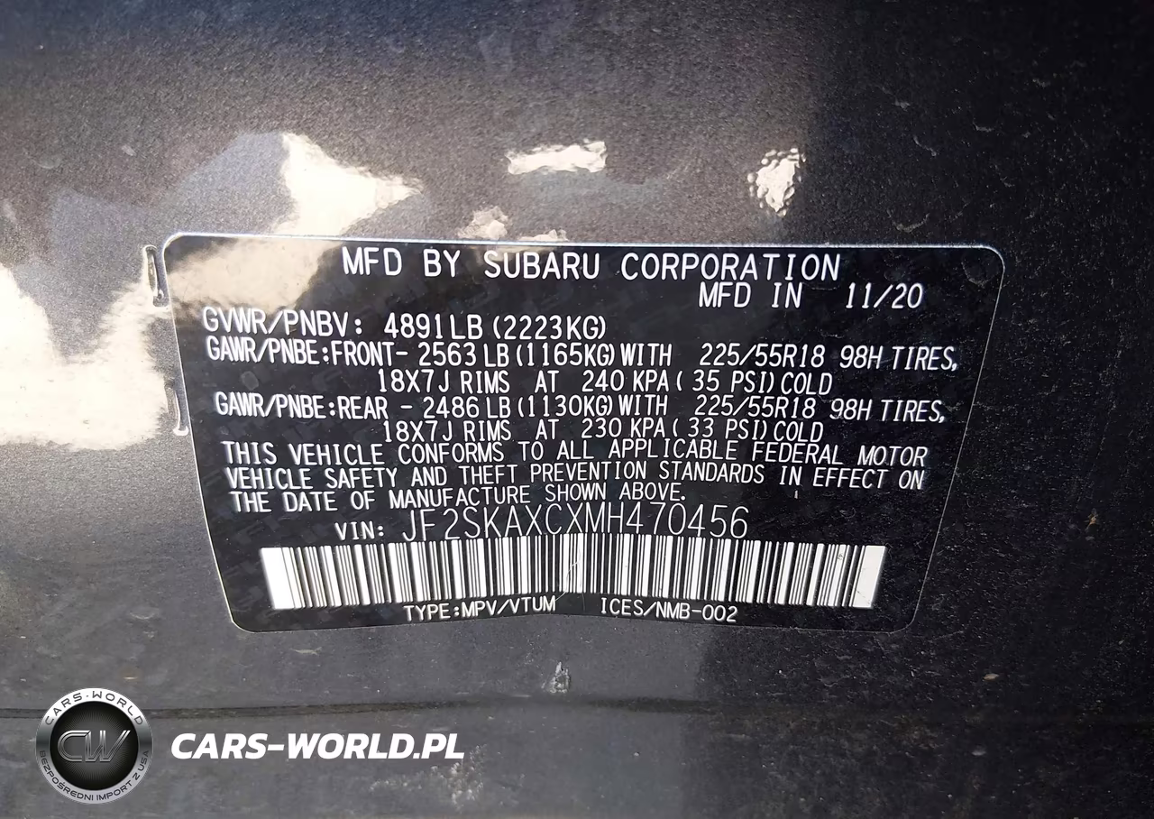 2021 Subaru Forester Touring VIN:JF2SKAXCXMH470456 - 9