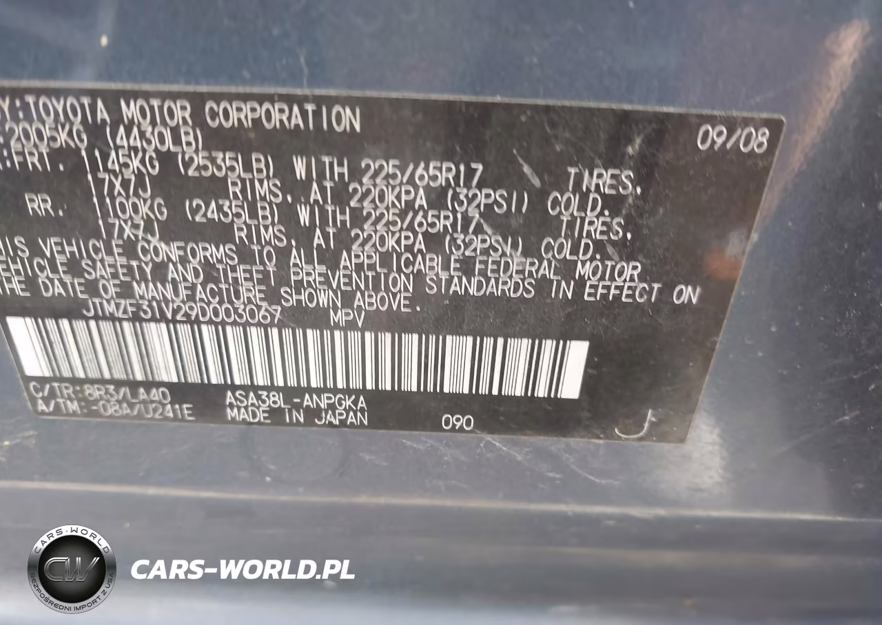 2009 Toyota Rav4 Limited VIN:JTMZF31V29D003067 - 9