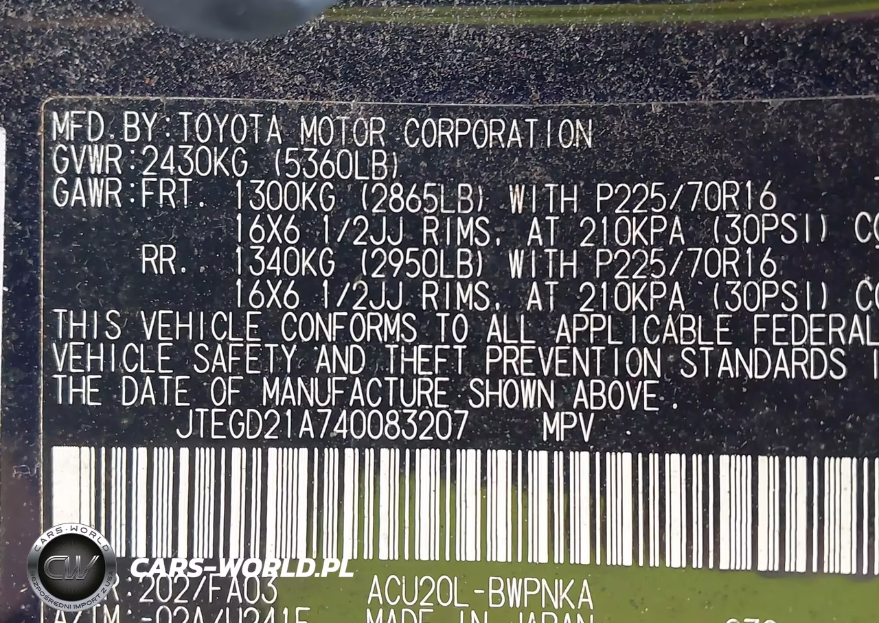 2004 Toyota Highlander VIN:JTEGD21A740083207 - 9