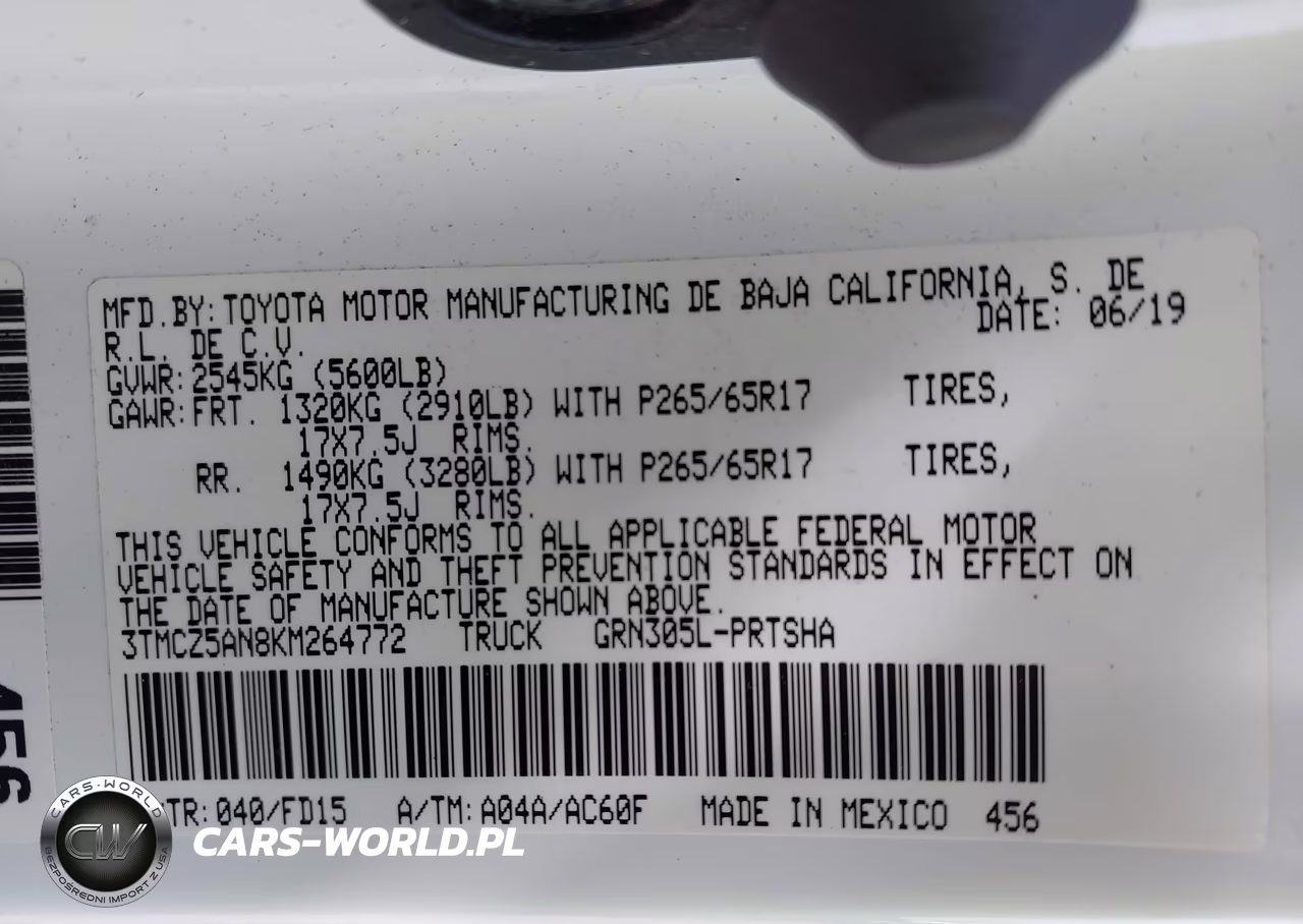 2019 Toyota Tacoma Trd Sport VIN:3TMCZ5AN8KM264772 - 9