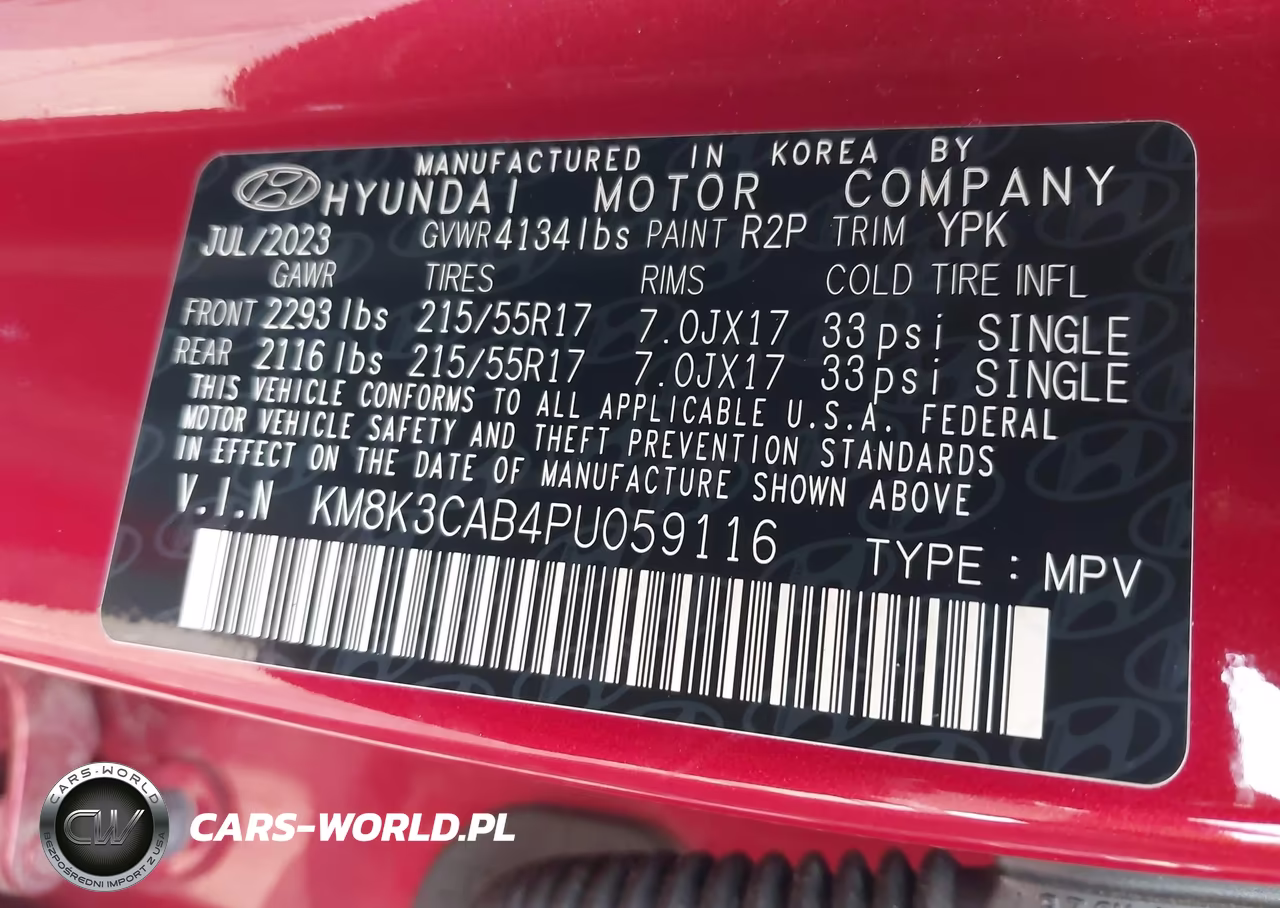 2023 Hyundai Kona Sel VIN:KM8K3CAB4PU059116 - 9