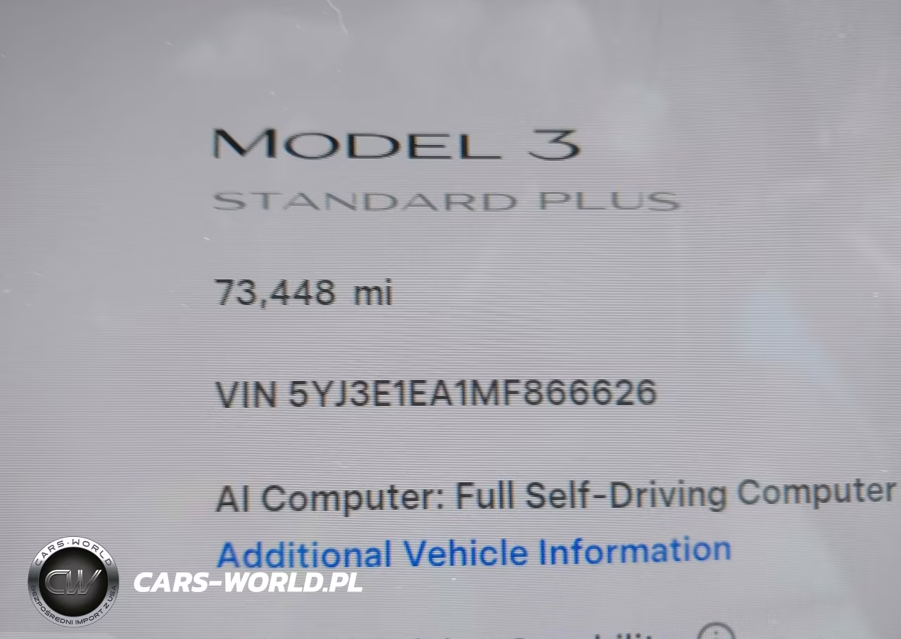 2021 Tesla Model 3 Standard Range Plus Rear-Wheel Drive VIN:5YJ3E1EA1MF866626 - 14