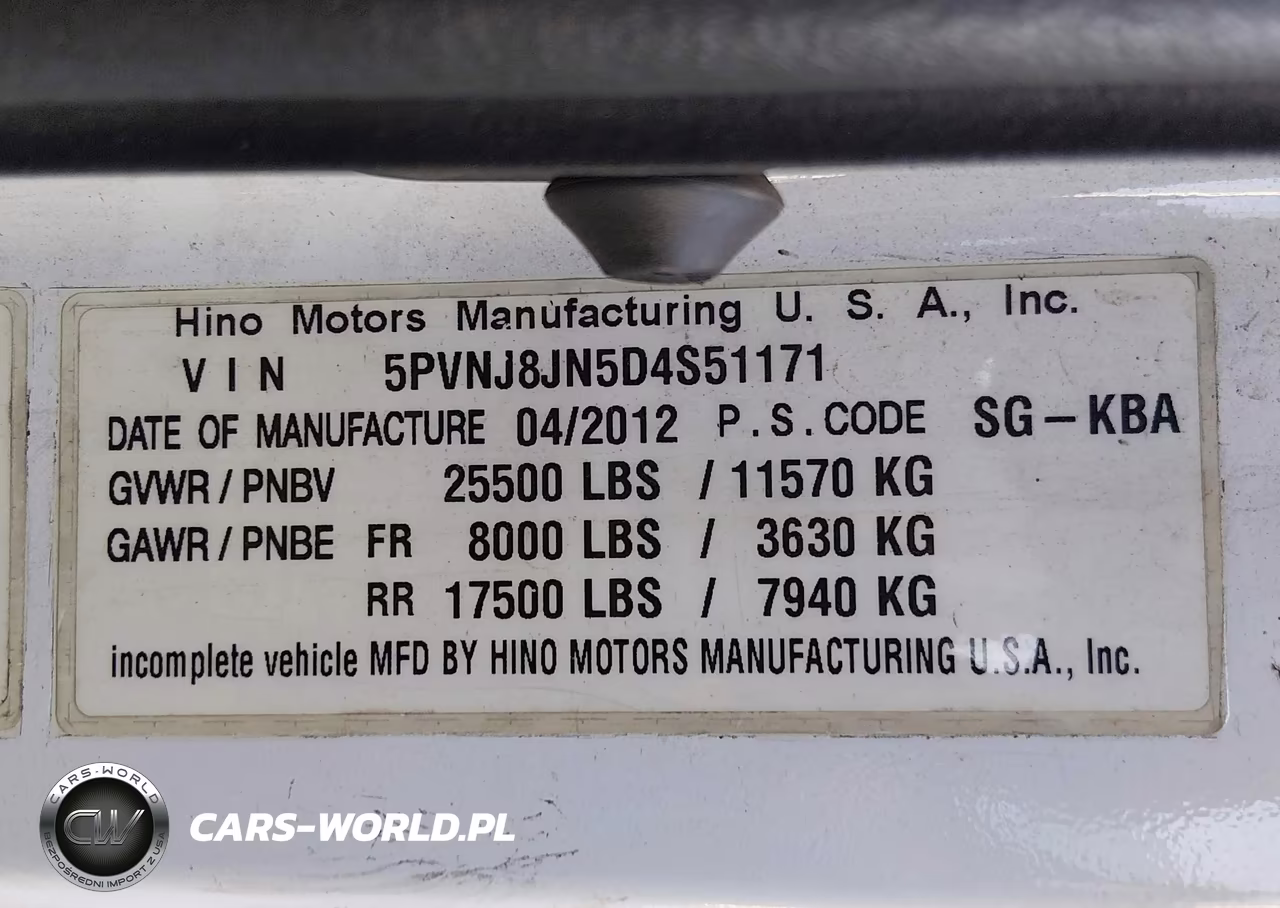 2013 Hino 258-268 VIN:5PVNJ8JN5D4S51171 - 8