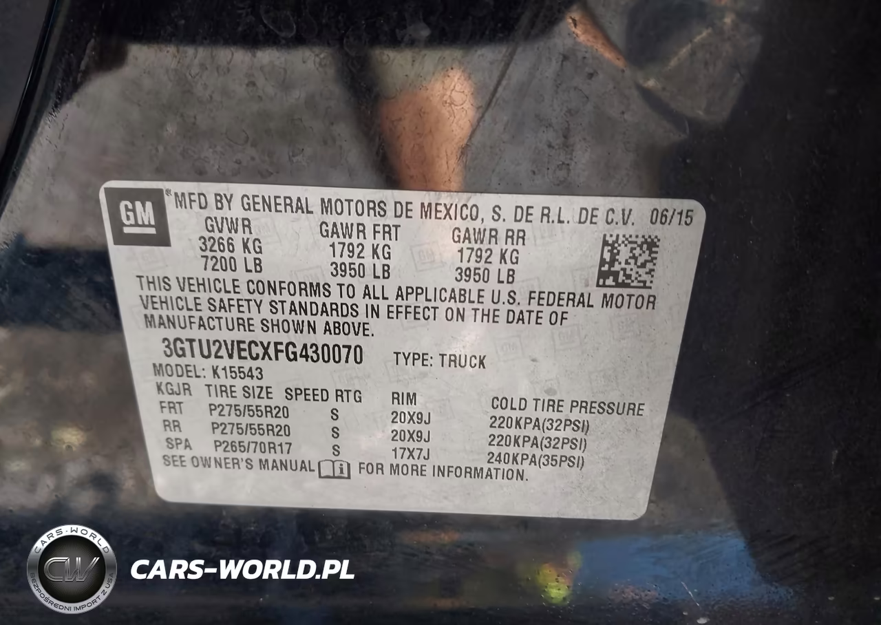 2015 GMC Sierra 1500 Slt VIN:3GTU2VECXFG430070 - 9