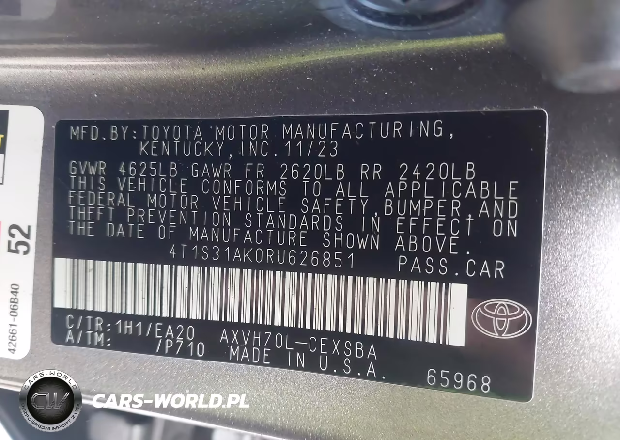 2024 Toyota Camry Hybrid Se VIN:4T1S31AK0RU626851 - 9