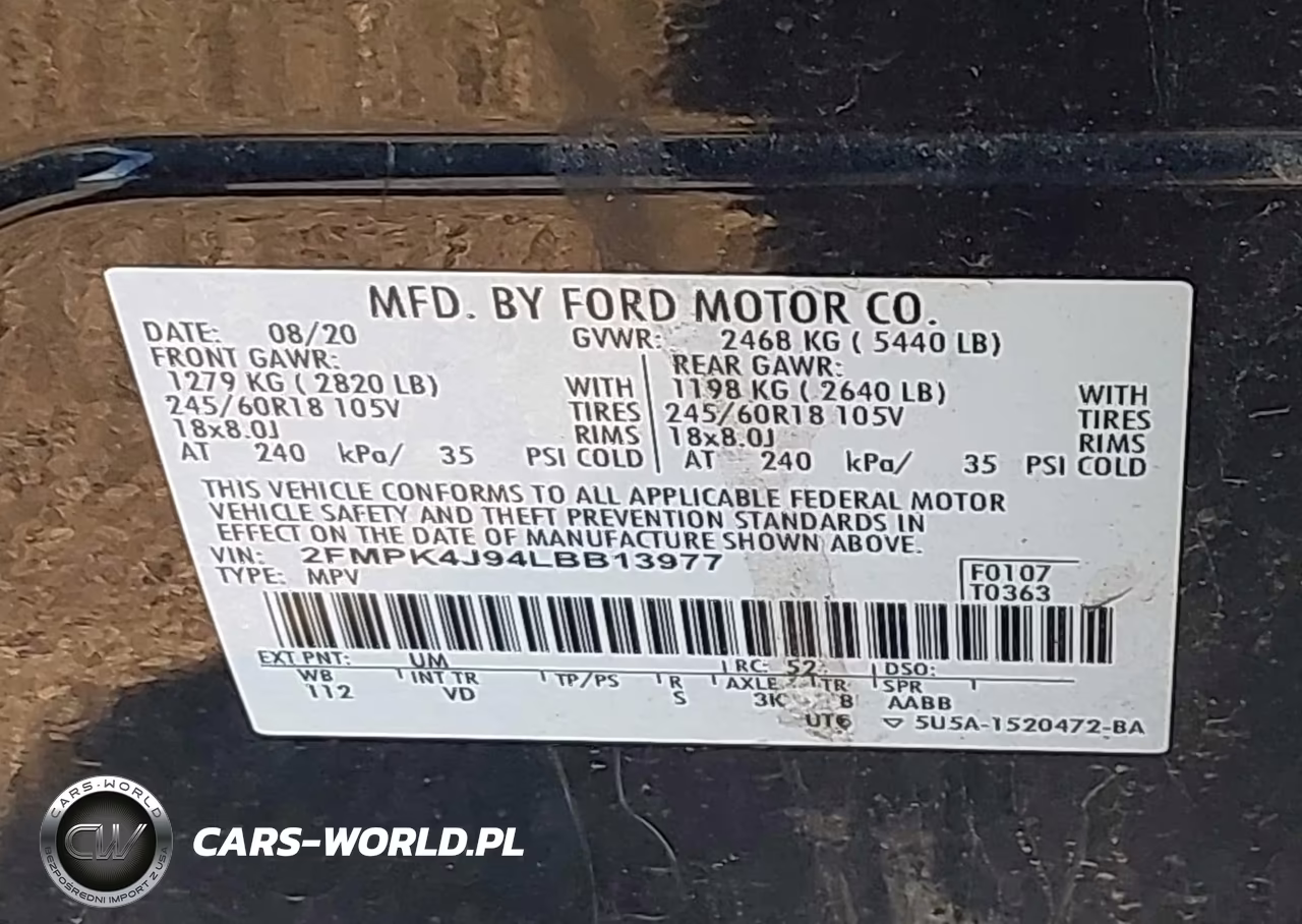 2020 Ford Edge Sel VIN:2FMPK4J94LBB13977 - 9
