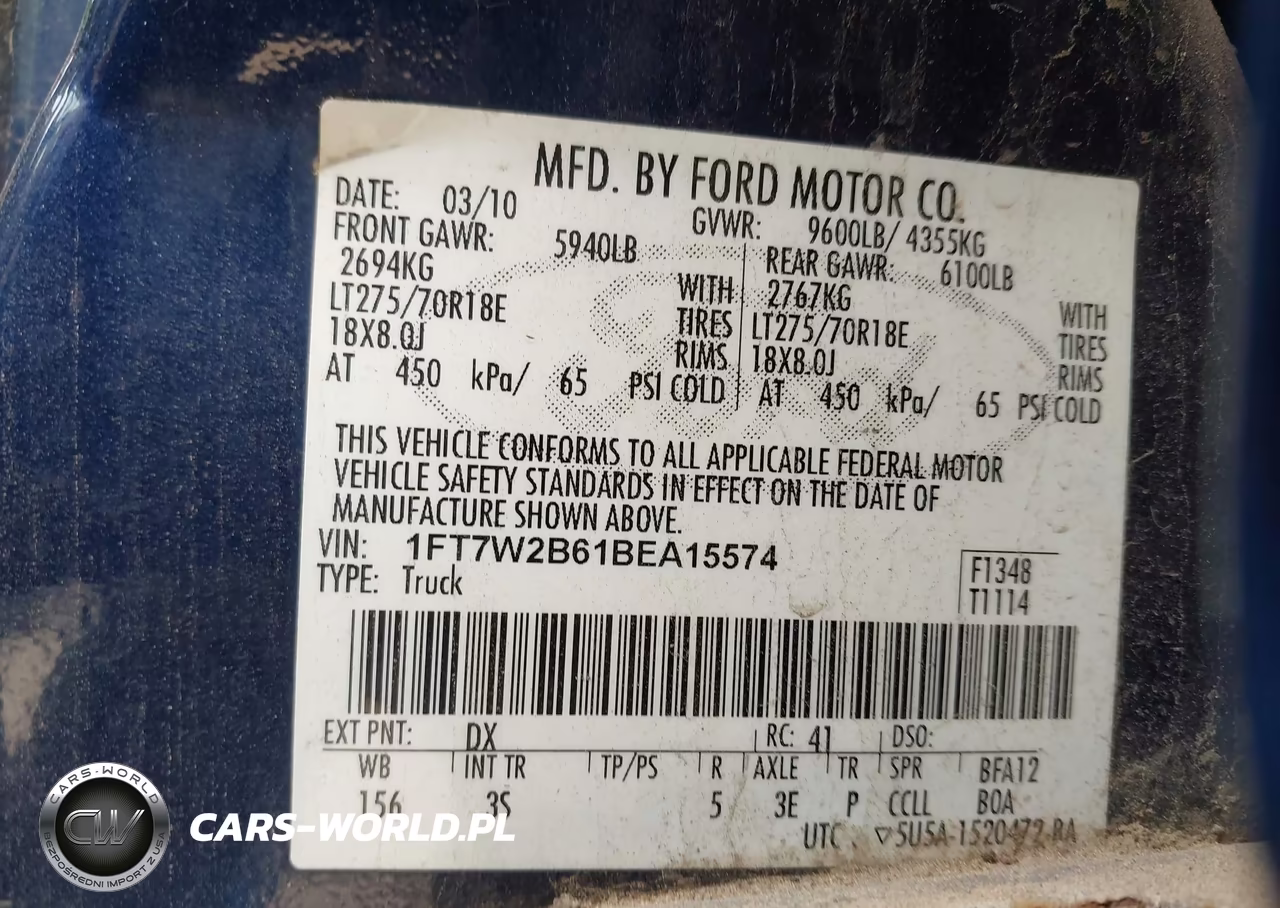 2011 Ford F-250 Xlt VIN:1FT7W2B61BEA15574 - 9