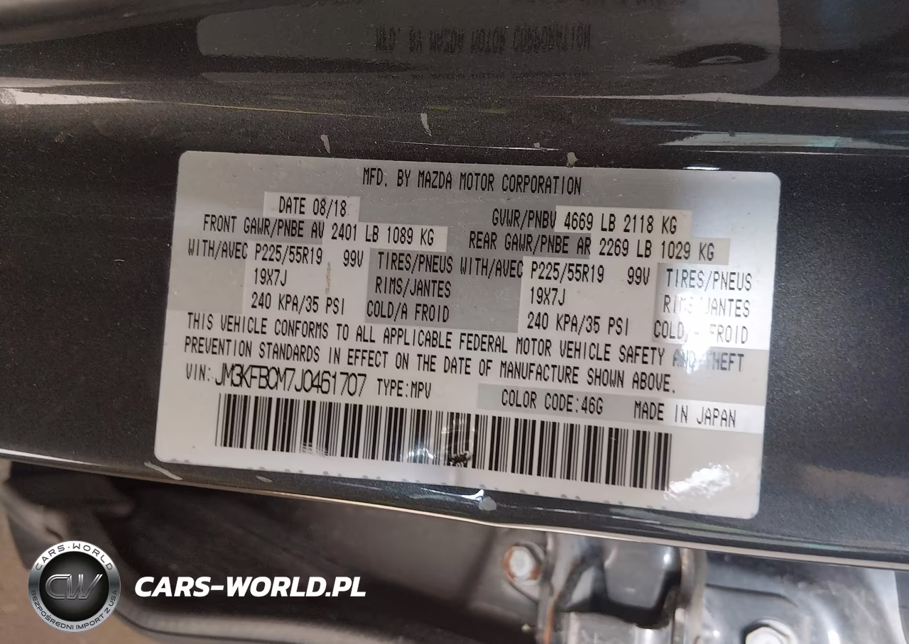 2018 Mazda Cx-5 Touring VIN:JM3KFBCM7J0461707 - 9