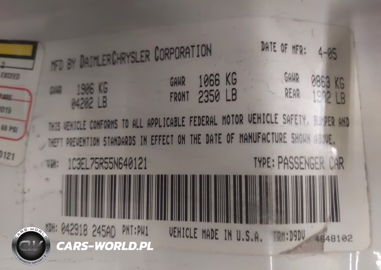 2005 Chrysler Sebring Gtc VIN:1C3EL75R55N640121 - 9