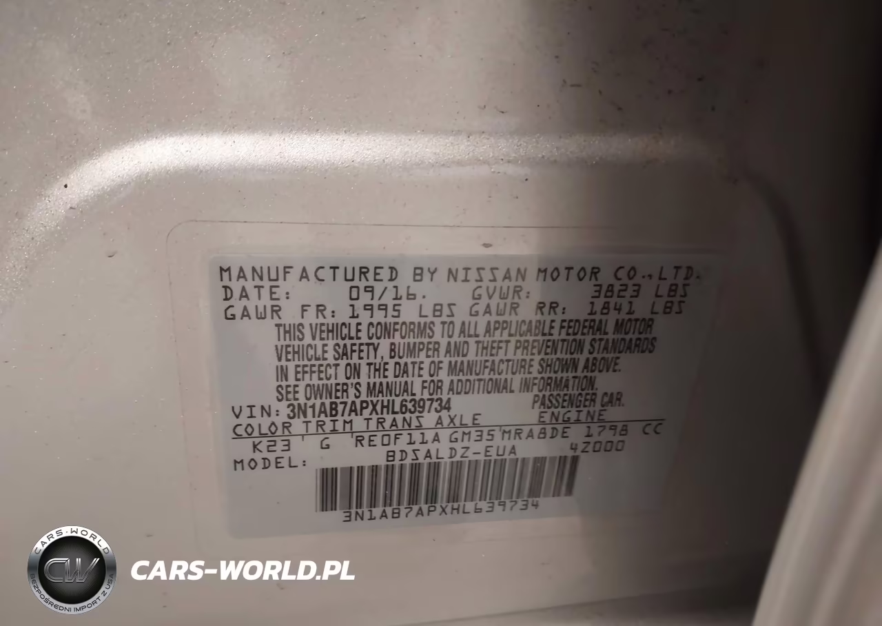 2017 Nissan Sentra Sv VIN:3N1AB7APXHL639734 - 9
