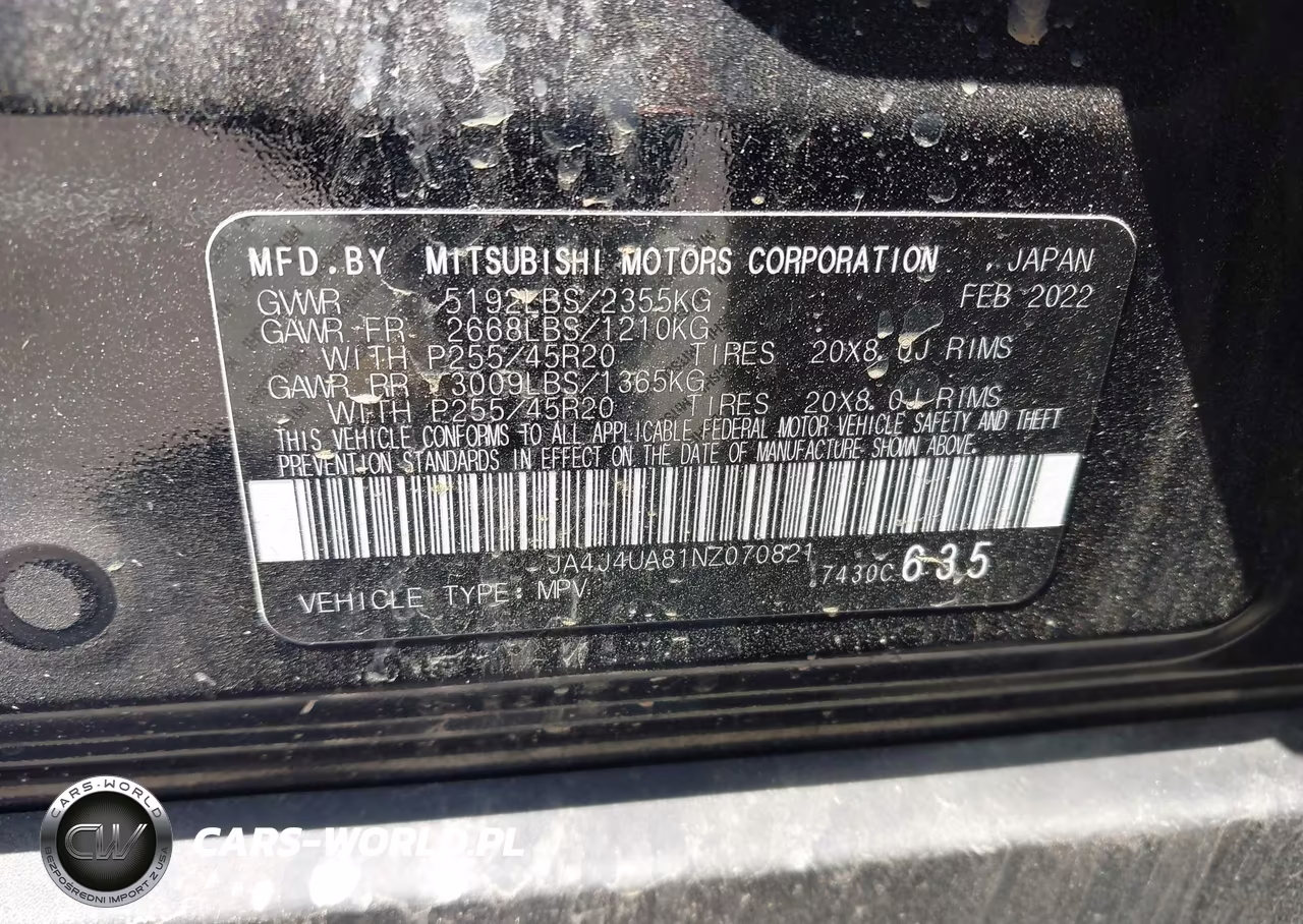 2022 Mitsubishi Outlander Black Edition S-Awc-Se 2.5 S-Awc-Se Launch Edition S-Awc VIN:JA4J4UA81NZ070821 - 9