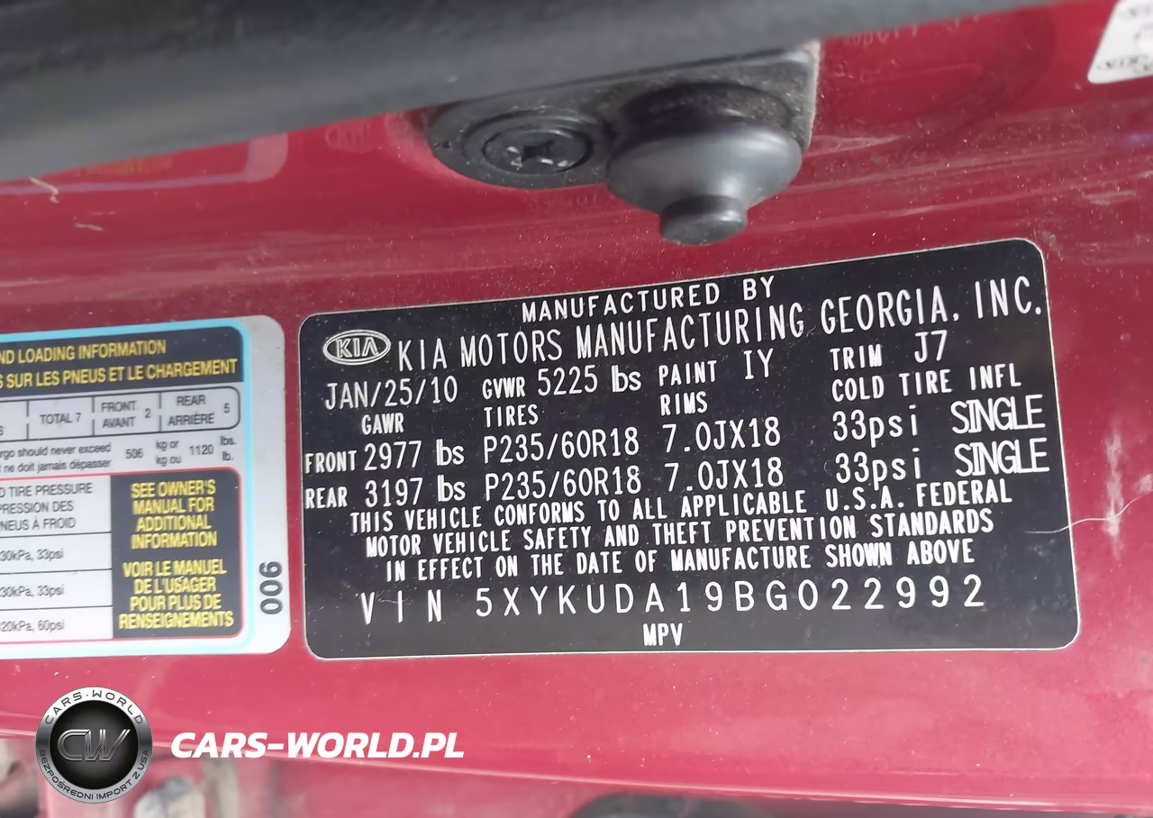 2011 Kia Sorento Ex VIN:5XYKUDA19BG022992 - 9