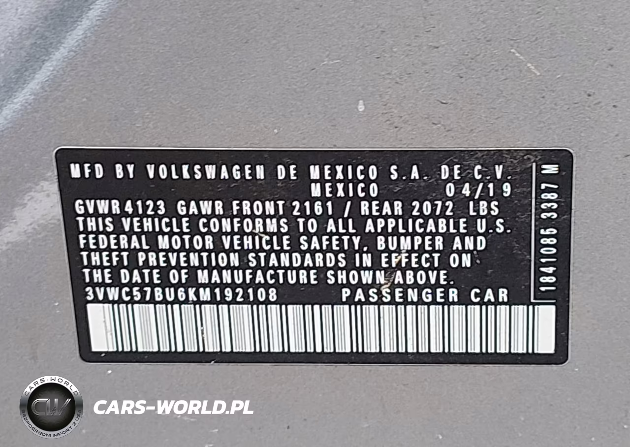 2019 Volkswagen Jetta VIN:3VWC57BU6KM192108 - 9