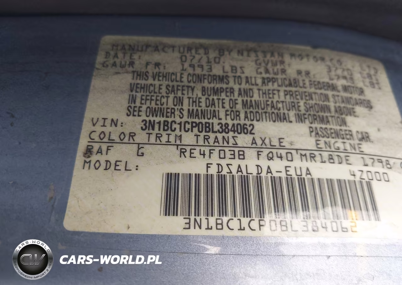 2011 Nissan Versa 1.8S VIN:3N1BC1CP0BL384062 - 9