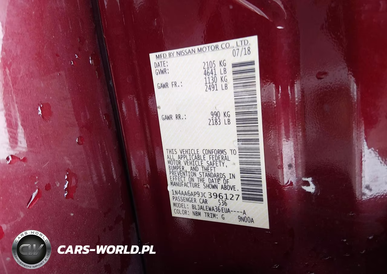 2018 Nissan Maxima 3.5 Sl VIN:1N4AA6AP9JC396127 - 9