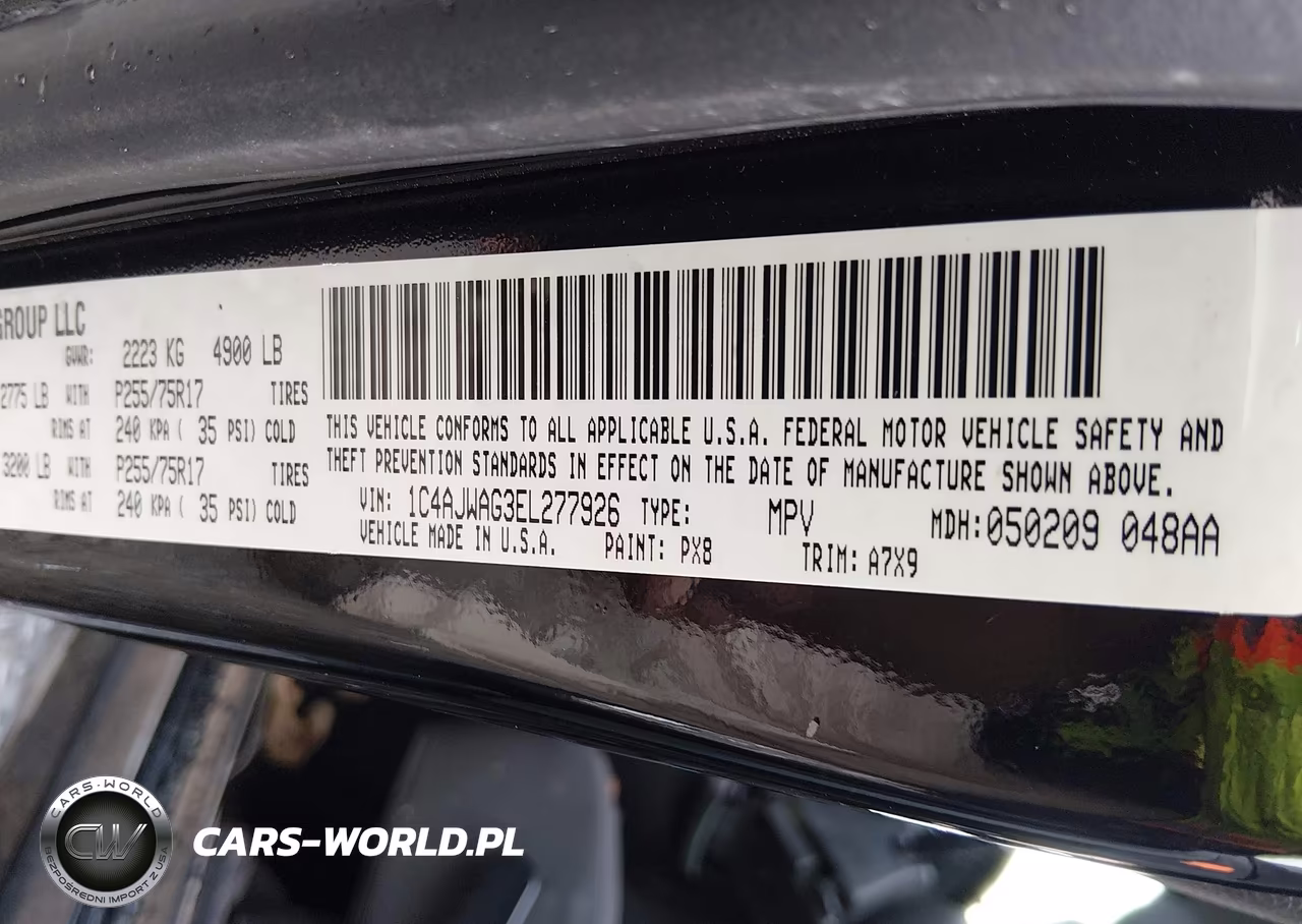 2014 Jeep Wrangler Sport VIN:1C4AJWAG3EL277926 - 9
