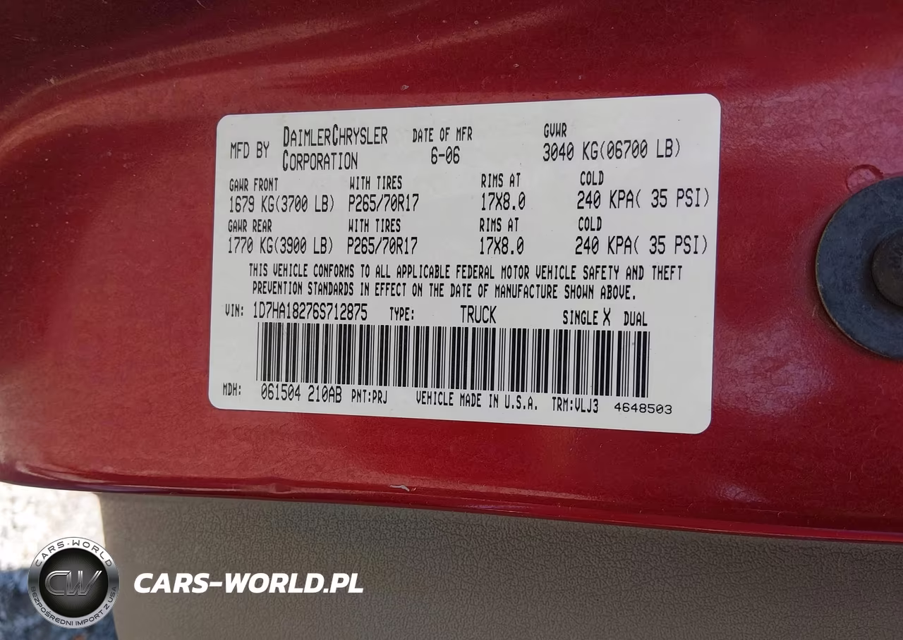 2006 Dodge Ram 1500 Laramie VIN:1D7HA18276S712875 - 9