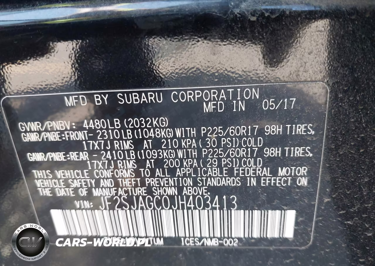 2018 Subaru Forester 2.5I Premium VIN:JF2SJAGC0JH403413 - 9