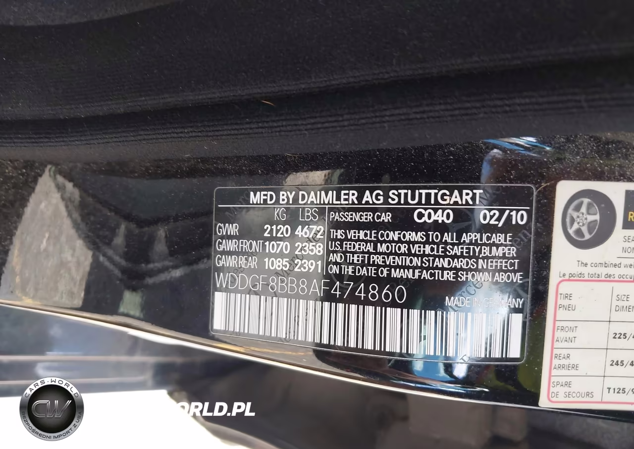 2010 Mercedes-Benz C 300 Luxury 4Matic-Sport 4Matic VIN:WDDGF8BB8AF474860 - 9