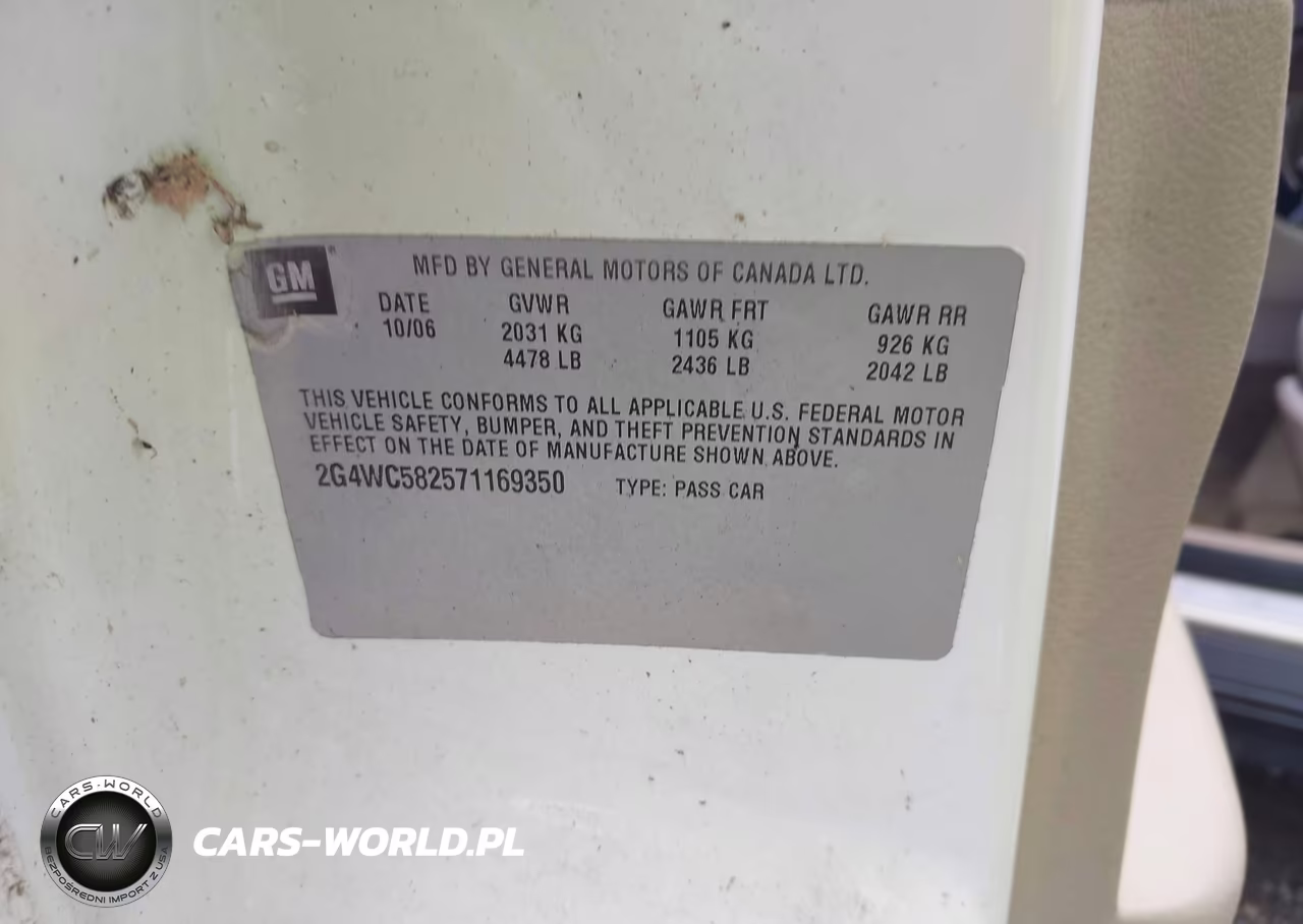 2007 Buick Lacrosse Cx VIN:2G4WC582571169350 - 9