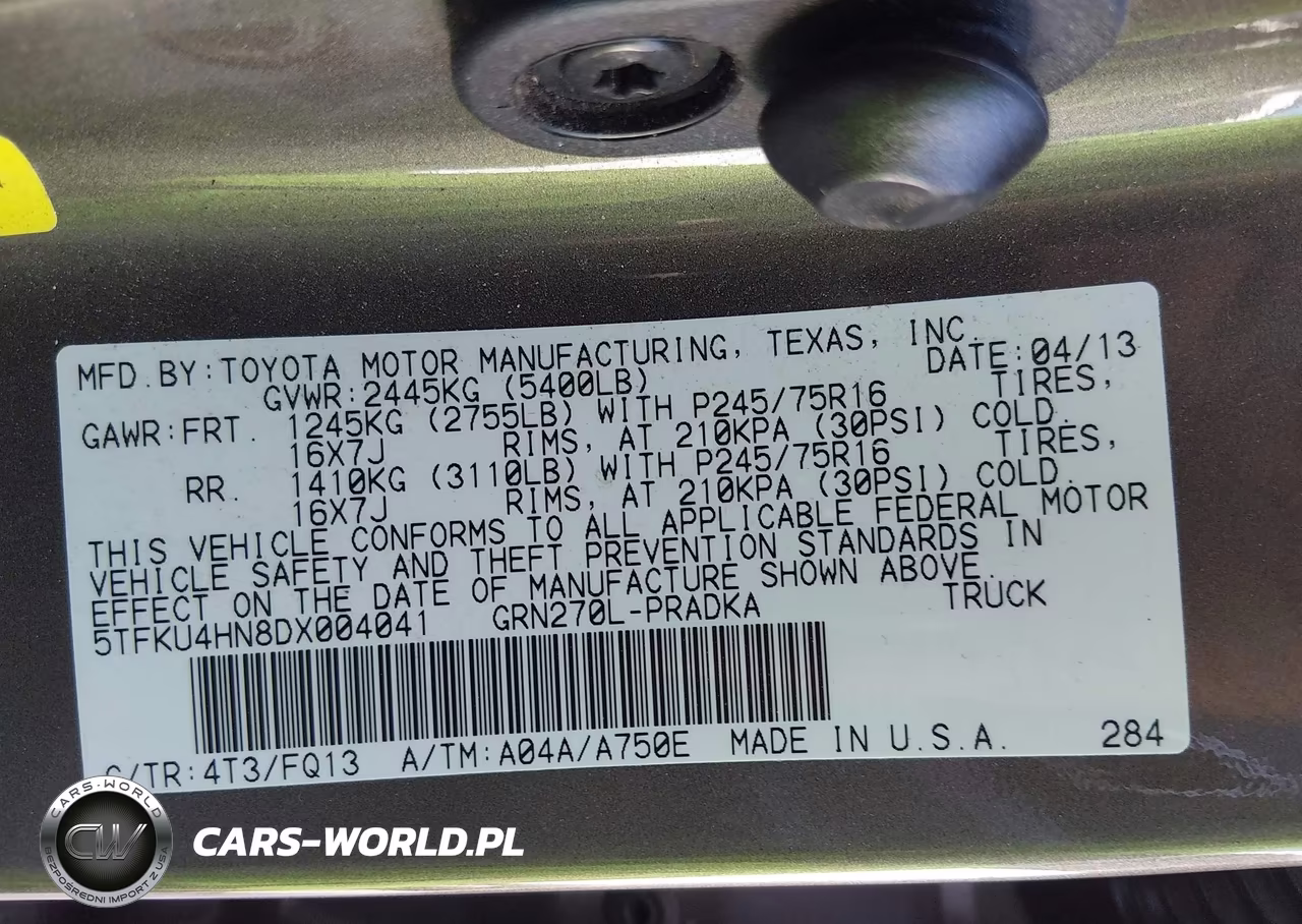 2013 Toyota Tacoma Prerunner V6 VIN:5TFKU4HN8DX004041 - 9
