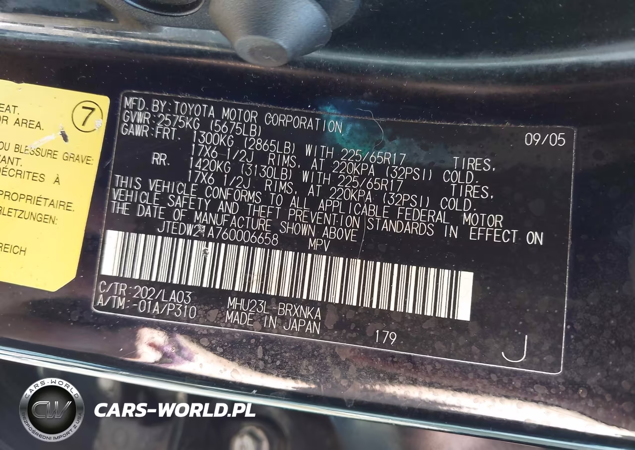 2006 Toyota Highlander Hybrid Limited V6 VIN:JTEDW21A760006658 - 9