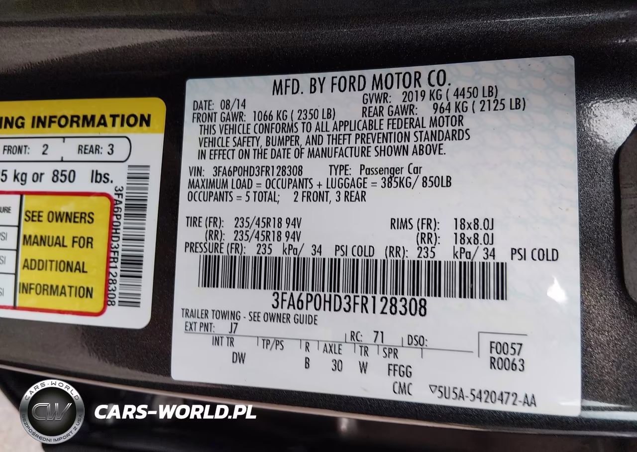 2015 Ford Fusion Se VIN:3FA6P0HD3FR128308 - 9